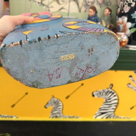 Indonesian Painted Wood Folk Art Lion Vintage - Picture 9 of 11